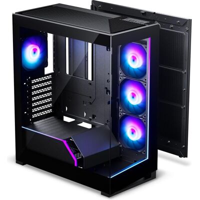 Phanteks Boîtier moyen tour E-ATX NV5X RGB avec panneaux vitrés (noir) (ATX, E-ATX, mATX, Mini-ITX), Boîtier PC, Noir Phanteks Boîtier moyen tour E-ATX NV5X RGB avec panneaux vitrés (noir) (ATX, E-ATX, mATX, Mini-ITX), Boîtier PC, Noir