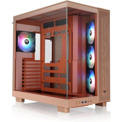 Thermaltake Tt View 380 XL TG ARGB Gravel Sand (ATX, mATX, Mini-ITX), Boîtier PC, Marron, Transparent Thermaltake Tt View 380 XL TG ARGB Gravel Sand (ATX, mATX, Mini-ITX), Boîtier PC, Marron, Transparent