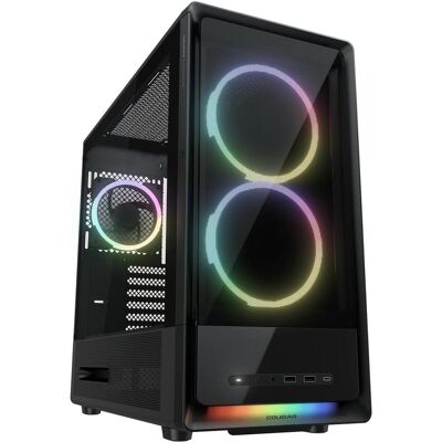 Cougar Boîtier Midi-Tower DuoFace Pro ARGB, Noir (ATX, mATX, Mini-ITX), Boîtier PC, Noir Cougar Boîtier Midi-Tower DuoFace Pro ARGB, Noir (ATX, mATX, Mini-ITX), Boîtier PC, Noir