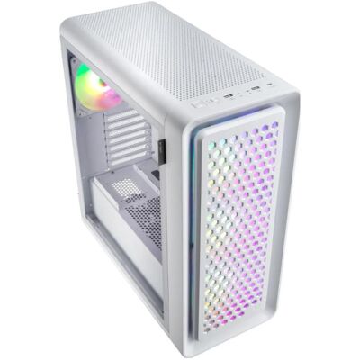 Boîtier PC FSP CUT593A Blanc RGB E-ATX - Verre Trempé Boîtier PC FSP CUT593A Blanc RGB E-ATX - Verre Trempé