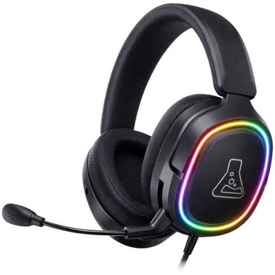 The G-Lab Casque G-Lab Mercury – Avec microphone – Prise jack 3,5 mm – Éclairage RVB – Noir (Filaire), Casque gaming, Noir The G-Lab Casque G-Lab Mercury – Avec microphone – Prise jack 3,5 mm – Éclairage RVB – Noir (Filaire), Casque gaming, Noir