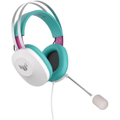 Asus TUF Gaming H1 Gen II Hatsune Miku Edition (Filaire), Casque gaming, Turquoise, Blanc, Pink Asus TUF Gaming H1 Gen II Hatsune Miku Edition (Filaire), Casque gaming, Turquoise, Blanc, Pink