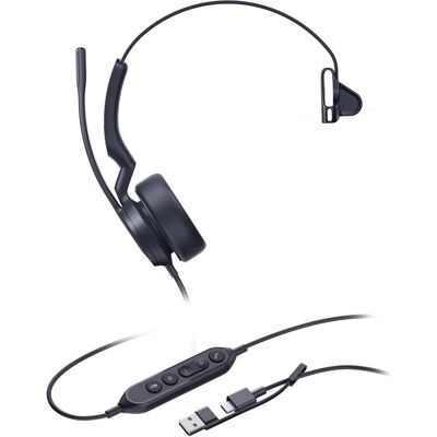 Yealink Casque Uh44 Mono USB-C/A (Filaire, USB-A, USB-C), Casque micro de bureau, Noir Yealink Casque Uh44 Mono USB-C/A (Filaire, USB-A, USB-C), Casque micro de bureau, Noir