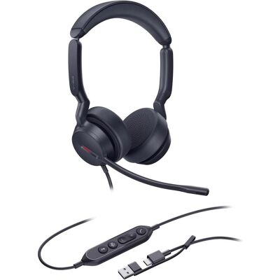 Yealink UH44 Dual Teams USB-C/A (Filaire, USB-A, Les équipes Microsoft), Casque micro de bureau, Noir Yealink UH44 Dual Teams USB-C/A (Filaire, USB-A, Les équipes Microsoft), Casque micro de bureau, Noir