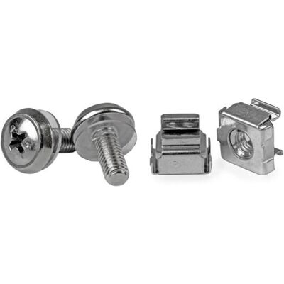 StarTech Vis de montage M5 et écrous cage pour armoire serveur / rack - 50 pcs., Armoire serveur : accessoires, Argent StarTech Vis de montage M5 et écrous cage pour armoire serveur / rack - 50 pcs., Armoire serveur : accessoires, Argent