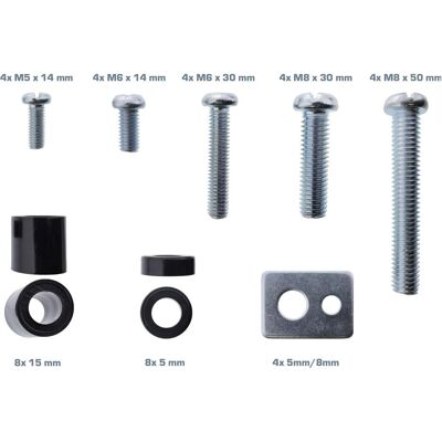 InLine Kit de vis 40 pièces pour support mural TV (Vis), Accessoires TV, Argent InLine Kit de vis 40 pièces pour support mural TV (Vis), Accessoires TV, Argent