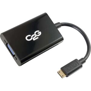 C2G Câbles Mini-HDMI vers VGA Audio Convertisseur - 0,2m Noir C2G Câbles Mini-HDMI vers VGA Audio Convertisseur - 0,2m Noir