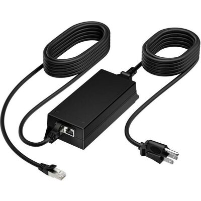 HP Poly PoE++ 65W 2.5G Adapter with 3.66m CAT6A Cable and Power Cord (802,3bt (PoE+++), 65 W), Injecteur PoE HP Poly PoE++ 65W 2.5G Adapter with 3.66m CAT6A Cable and Power Cord (802,3bt (PoE+++), 65 W), Injecteur PoE