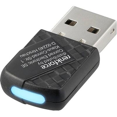 Renkforce RF-WFBTA-200 WLAN- / Bluetooth-Adapter USB-A (USB 2.0) 886 MBit/s (USB 2.0), Adaptateur réseau, Noir Renkforce RF-WFBTA-200 WLAN- / Bluetooth-Adapter USB-A (USB 2.0) 886 MBit/s (USB 2.0), Adaptateur réseau, Noir