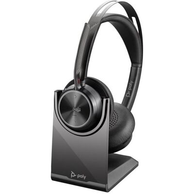HP Poly Voyager Focus 2 Casque USB-C-C +Adaptateur USB-C/A +Support de charge (Sans fil, USB-C, Les équipes Microsoft, Réunion Google, Zoom), Casque micro de bureau, Noir HP Poly Voyager Focus 2 Casque USB-C-C +Adaptateur USB-C/A +Support de charge (Sans fil, USB-C, Les équipes Microsoft, Réunion Google, Zoom), Casque micro de bureau, Noir