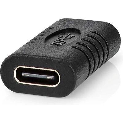Nedis USB-C Adapter USB 3.2 Gen 2 USB-C Female 4K@60Hz 10 Gbps Black (USB-C, USB-C), Adaptateur USB, Noir Nedis USB-C Adapter USB 3.2 Gen 2 USB-C Female 4K@60Hz 10 Gbps Black (USB-C, USB-C), Adaptateur USB, Noir