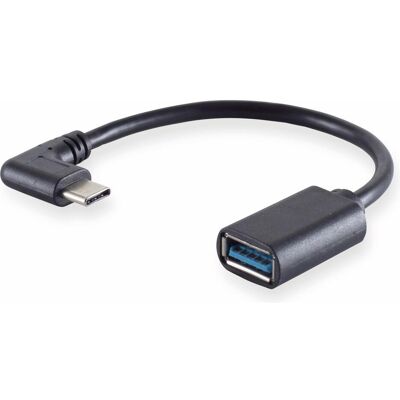 Shiverpeaks S/CONN maximum connectivity Adapter, USB 3.0 type C mâle vers USB A femelle, 90°, OTG (USB-A, USB-C), Adaptateur USB, Noir Shiverpeaks S/CONN maximum connectivity Adapter, USB 3.0 type C mâle vers USB A femelle, 90°, OTG (USB-A, USB-C), Adaptateur USB, Noir