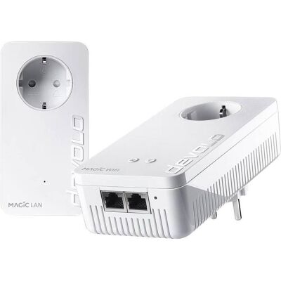 Devolo Magic 2 WiFi 6 next Starter Kit 7188 (2400 Mbit/s), CPL, Blanc Devolo Magic 2 WiFi 6 next Starter Kit 7188 (2400 Mbit/s), CPL, Blanc