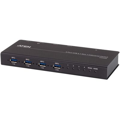 Aten Commutateur industriel 4 ports USB 3.1 Gen1, Commutateur KVM, Noir Aten Commutateur industriel 4 ports USB 3.1 Gen1, Commutateur KVM, Noir