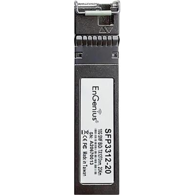 EnGenius Module SFP 10G monomode fibre BiDi 20km Tx1270nm/Rx1330nm, SFP3312-20A, Émetteur-récepteur, Gris EnGenius Module SFP 10G monomode fibre BiDi 20km Tx1270nm/Rx1330nm, SFP3312-20A, Émetteur-récepteur, Gris