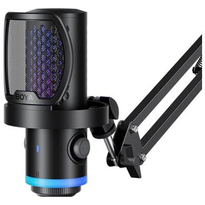 Boya Mikrofon - CastMic G40B (USB, LED, fekete) + Boom Arm állvány, Microphone Boya Mikrofon - CastMic G40B (USB, LED, fekete) + Boom Arm állvány, Microphone