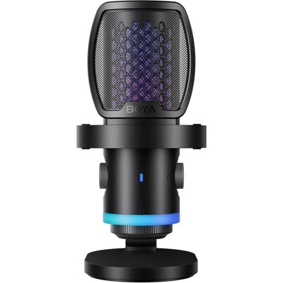 Boya Mikrofon - CastMic G40 (USB, állvány, LED, fekete), Microphone Boya Mikrofon - CastMic G40 (USB, állvány, LED, fekete), Microphone