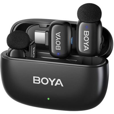 Boya Mini 2-02 (Black) 1x RX USB-C + 2x TX, Microphone Boya Mini 2-02 (Black) 1x RX USB-C + 2x TX, Microphone