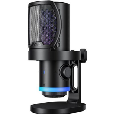 Boya Mikrofon - CastMic G40 (USB, állvány, LED, fekete), Microphone Boya Mikrofon - CastMic G40 (USB, állvány, LED, fekete), Microphone