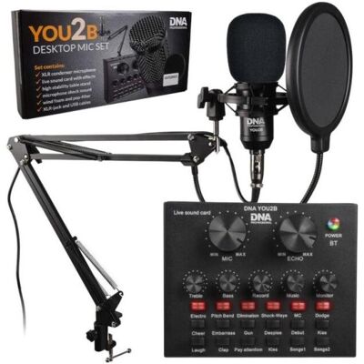 No Name Kit microphone DNA YOU2B Pied d'interface audio (Jack 3.5mm), Interface audio No Name Kit microphone DNA YOU2B Pied d'interface audio (Jack 3.5mm), Interface audio