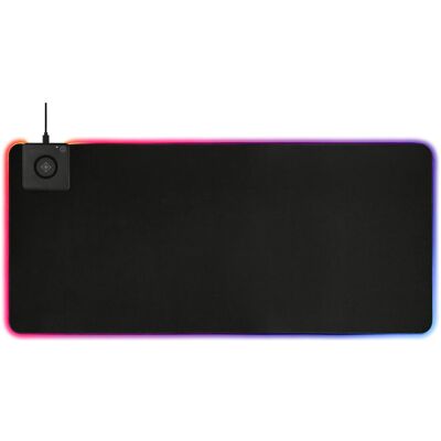 Tapis de souris RGB Gaming avec chargement sans fil 10W - Noir Tapis de souris RGB Gaming avec chargement sans fil 10W - Noir
