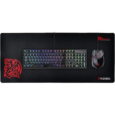 Thermaltake Dasher étendu (Large), Tapis de souris, Noir Thermaltake Dasher étendu (Large), Tapis de souris, Noir