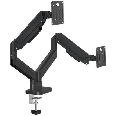 Gembird Schreibtisch montiert einstellbare Doppelmonitorarm 17 "-32" Schwarz (Tables, 32", 10 kg), Support de moniteur, Noir Gembird Schreibtisch montiert einstellbare Doppelmonitorarm 17 "-32" Schwarz (Tables, 32", 10 kg), Support de moniteur, Noir