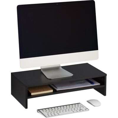 Relaxdays Monitor Stand, Réhausseur pour moniteur, Noir Relaxdays Monitor Stand, Réhausseur pour moniteur, Noir
