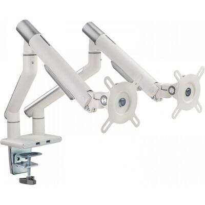 ART Uchwyt biurkowy na dwa monitory 17" - 32" (RAMM L-20GD) (Tables), Support de moniteur, Blanc ART Uchwyt biurkowy na dwa monitory 17" - 32" (RAMM L-20GD) (Tables), Support de moniteur, Blanc