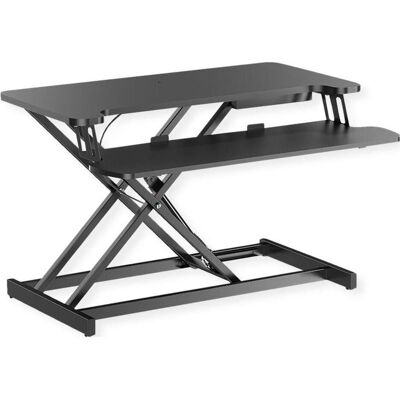 Value Sitz-Steh-Schreibtischaufsatz mit Tastaturablage, Réhausseur pour moniteur, Noir Value Sitz-Steh-Schreibtischaufsatz mit Tastaturablage, Réhausseur pour moniteur, Noir