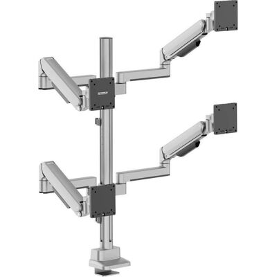 SpeaKa Professional Support de table pour écran SP-MM-1070, 4 écrans de 43,2 cm (17") (Tables, 40", 11 kg), Support de moniteur, Argent SpeaKa Professional Support de table pour écran SP-MM-1070, 4 écrans de 43,2 cm (17") (Tables, 40", 11 kg), Support de moniteur, Argent