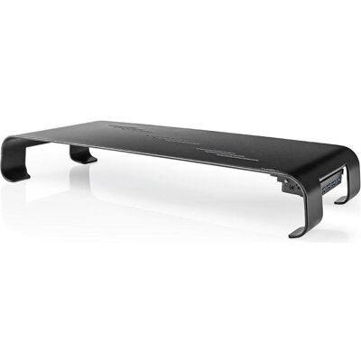 Nedis ERGOMFSU3400BK - Ergonomický Multifunkční Stojan Rozbočovač USB 3.0 4portový Černý, Réhausseur pour moniteur, Noir Nedis ERGOMFSU3400BK - Ergonomický Multifunkční Stojan Rozbočovač USB 3.0 4portový Černý, Réhausseur pour moniteur, Noir