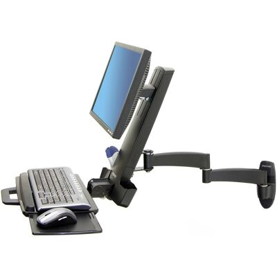 Ergotron Bras de fixation pour écran de la série 200 (Mur, 24", 8.20 kg), Support de moniteur, Noir Ergotron Bras de fixation pour écran de la série 200 (Mur, 24", 8.20 kg), Support de moniteur, Noir
