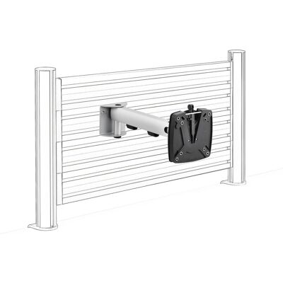 Bras de moniteur Novus TSS en argent-anthracite Bras de moniteur Novus TSS en argent-anthracite