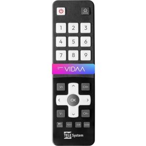 Télécommande Telesystem Vidaa Smart TV noire - Remplacement facile Télécommande Telesystem Vidaa Smart TV noire - Remplacement facile