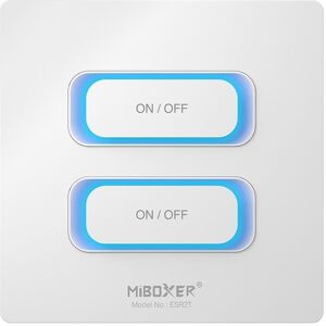 MiBoxer Synergy 21 LED Fernbedienung 2 Gang Panel 2,4GHz Bewegungssensor + Dimm *Milight/* (w) (Télécommande spécifique à l’appareil, Fréquence radio (RF)), Télécommande, Blanc MiBoxer Synergy 21 LED Fernbedienung 2 Gang Panel 2,4GHz Bewegungssensor + Dimm *Milight/* (w) (Télécommande spécifique à l’appareil, Fréquence radio (RF)), Télécommande, Blanc