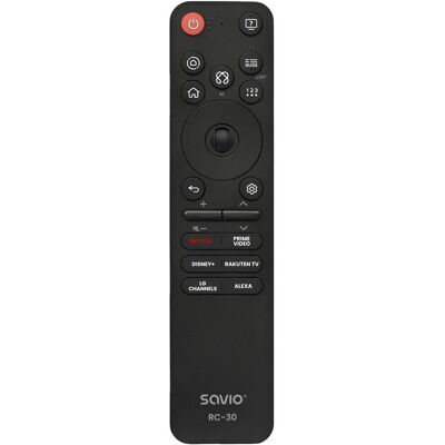 Savio Télécommande RC-30 IR/Bluetooth à boutons-poussoirs (Télécommande universelle, Bluetooth, Infrarouge), Télécommande, Noir Savio Télécommande RC-30 IR/Bluetooth à boutons-poussoirs (Télécommande universelle, Bluetooth, Infrarouge), Télécommande, Noir