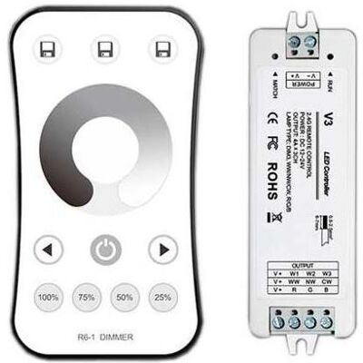 Optonica OPT AC6348 - Contrôleur Bande LED monochrome avec télécommande, Télécommande Optonica OPT AC6348 - Contrôleur Bande LED monochrome avec télécommande, Télécommande
