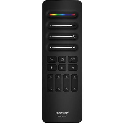 MiBoxer Synergy 21 Pixel LED Fernbedienung SPI - Pixel 2,4GHz (RGB/RGB-W/RGB+CCT) *Milight/* (Fréquence radio (RF)), Télécommande, Noir MiBoxer Synergy 21 Pixel LED Fernbedienung SPI - Pixel 2,4GHz (RGB/RGB-W/RGB+CCT) *Milight/* (Fréquence radio (RF)), Télécommande, Noir