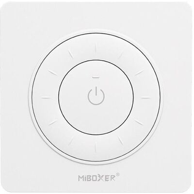 MiBoxer "LED Fernbedienung Rotating Wheel Remote 2,4GHz (w) dual white (CCT) runde Ecken *Milight/*" (Télécommande spécifique à l’appareil, Fréquence radio (RF)), Télécommande, Blanc MiBoxer "LED Fernbedienung Rotating Wheel Remote 2,4GHz (w) dual white (CCT) runde Ecken *Milight/*" (Télécommande spécifique à l’appareil, Fréquence radio (RF)), Télécommande, Blanc