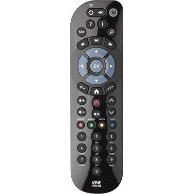 One for All Télécommande de remplacement Sky (Télécommande spécifique à l’appareil, Infrarouge), Télécommande, Noir One for All Télécommande de remplacement Sky (Télécommande spécifique à l’appareil, Infrarouge), Télécommande, Noir