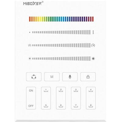 MiBoxer Synergy 21 Pixel LED SPI Smart Panel Fernbedienung RGB-WW (RGB/RGB-W/RGB-CCT) *Milight/* (Télécommande spécifique à l’appareil, Fréquence radio (RF)), Télécommande, Multicolore MiBoxer Synergy 21 Pixel LED SPI Smart Panel Fernbedienung RGB-WW (RGB/RGB-W/RGB-CCT) *Milight/* (Télécommande spécifique à l’appareil, Fréquence radio (RF)), Télécommande, Multicolore