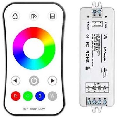 Optonica OPT AC6349 - Contrôleur de bande LED RGB avec télécommande, Télécommande Optonica OPT AC6349 - Contrôleur de bande LED RGB avec télécommande, Télécommande