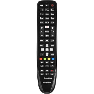 Meliconi Gumbody Personal 4 plus IR Wireless TV Remote Control Buttons (Boutons de télécommande TV sans fil) (Télécommande spécifique à l’appareil, Infrarouge), Télécommande, Noir Meliconi Gumbody Personal 4 plus IR Wireless TV Remote Control Buttons (Boutons de télécommande TV sans fil) (Télécommande spécifique à l’appareil, Infrarouge), Télécommande, Noir