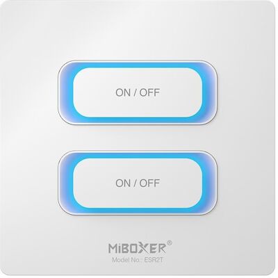 MiBoxer Synergy 21 LED Fernbedienung 2 Gang Panel 2,4GHz Bewegungssensor + Dimm *Milight/* (w) (Télécommande spécifique à l’appareil, Fréquence radio (RF)), Télécommande, Blanc MiBoxer Synergy 21 LED Fernbedienung 2 Gang Panel 2,4GHz Bewegungssensor + Dimm *Milight/* (w) (Télécommande spécifique à l’appareil, Fréquence radio (RF)), Télécommande, Blanc