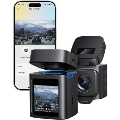 Baseus PrimeTrip VD1 (Écran intégré, Récepteur GPS, 3K), Dashcam, Noir Baseus PrimeTrip VD1 (Écran intégré, Récepteur GPS, 3K), Dashcam, Noir