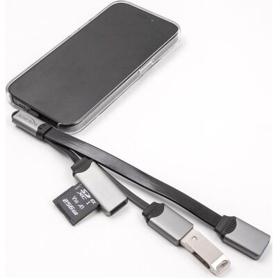 Hub USB-C DeLock avec lecteur de cartes SD & Micro SD - 2 ports Hub USB-C DeLock avec lecteur de cartes SD & Micro SD - 2 ports
