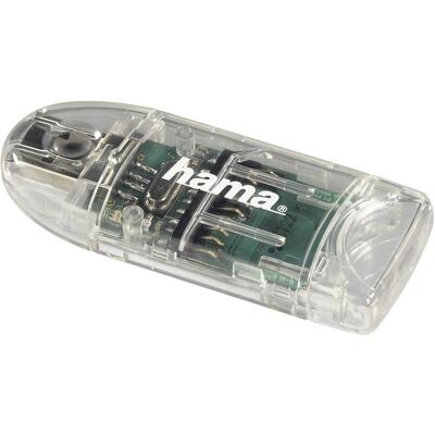 Hama Lecteur de cartes 8 en 1 (USB 2.0), Lecteur de carte mémoire, Transparent Hama Lecteur de cartes 8 en 1 (USB 2.0), Lecteur de carte mémoire, Transparent