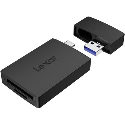Lexar Dual-Slot USB-A/C Reader (USB 3.2), Lecteur de carte mémoire Lexar Dual-Slot USB-A/C Reader (USB 3.2), Lecteur de carte mémoire