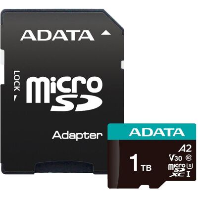 Adata Premier Pro (1000 Go, microSDXC, U3, UHS-I), Carte mémoire, Noir, Bleu Adata Premier Pro (1000 Go, microSDXC, U3, UHS-I), Carte mémoire, Noir, Bleu